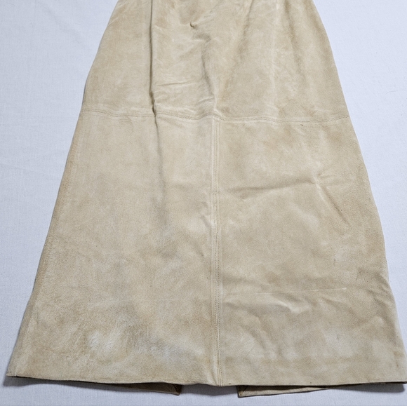 NWOT Valerie Womens 100% Leather Maxi Skirt Back Slit Western Cowgirl A-Line LP - Picture 16 of 16